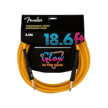 Fender 0990818113 Professional Enstrüman Kablosu 5.5m - Fosforlu Turuncu Enerjik Turuncu Renk Dayanıklı Konektörler Ve Düşük Dip Gürültüsü