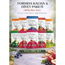 Formda Kalma & Diyet Paketi 10'lu - Dondurularak Kurutulmuş Meyve Freeze Dried 10'lu Mega Set 200 G