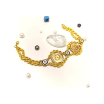 İki Çeyrek Altınlı Halat Zincirli Bileklik 22 Ayar Ve Zincir 14 Ayar Altın Hd Videolu