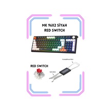 Mkp98-10 Farklı Rainbow-mekanik Gaming Klavye-siyah Red Swıch Abr Kombinasyon