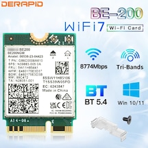 Wifi7 Be200ngw Tri-band Ngff Wifi Adaptörü Bluetooth 5.4 Be200 M.2 Pc İçin Wifi7 Be200ngw