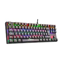 Kb-r17 Raptor Black Usb Full Rgb Led Blue Switch Lc Layout Gaming Mechanical Keyboard
