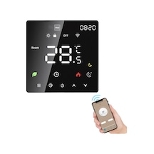 Hallow Akıllı Termostat Dokunmatik Ekran Wifi Ses H47482w-3 Siyah