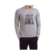 Dayz Baskılı Gri Erkek Örme Sweatshirt