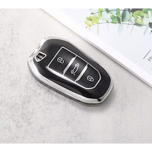 Gma Keys Opel Grandland Corsa F Kasa Astra H Anahtar Kılıfı Sustasız Model Siyah/gümüş