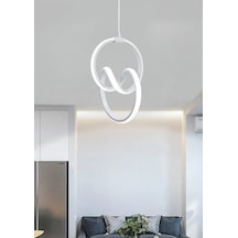 Zen Sarkıt Led Avize - Oturma Odası, Salon, Mutfak Uyumlu Ledli Avize Beyaz
