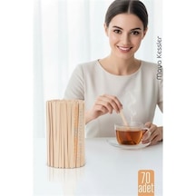 Zenvac Ahşap Karıştırıcı Kaşık 70'li Paket Çay, Kahve Ve Servis İçin Hijyenik Ve Pratik 722317 Zenvac2 Renkli