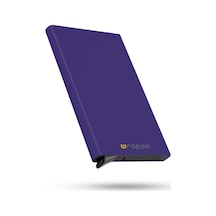 Wrapsol Mekanizmalı Kartlık Rfid Korumalı Alüminyum Otomatik Mekanizmalı Kredi Kartlık Renkli Mat Kırmızı Mat Mor Mat Mor