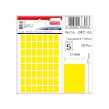 Tanex Ofis Etiketi Poşetli 12x30 Mm Fosforlu Sarı Ofc-107 Çok Renkli