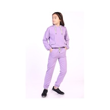 Toontoy Kids Toontoy Kız Çocuk Cepli Armalı Eşofman Takım Lila