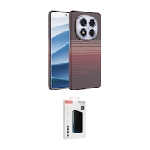 Cep Xiaomi Uyumlu Redmi Note 14 Pro 4g Kılıf Doruk Serisi İkili Koruma Seti Najmaddin Gri