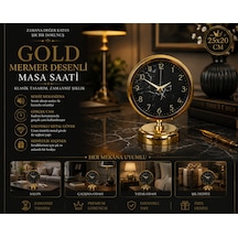 Royal 25 X 20 Cm Gold Metal Masa Saati