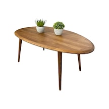 Fawdecor Asimetrik Masif Ahşap Modern İskandinav Oval Ceviz