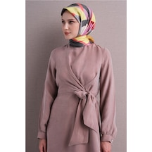 Armine Saf İpek Twill Eşarp 9633d 85 Koyu Mürdüm Mor