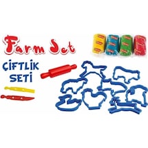Mey İthalat Ern-588 Orta Kutulu Çiftlik Oyun Hamuru Seti - Eren Oyuncak Yeşil