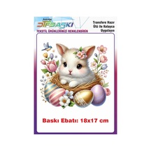 Paskalya Temalı Ütü İle Yapışan Tişört Tekstil Baskı 3137