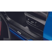 Toyota Yaris Tüm Modeller Uyumlu Old Karbon Kapı Eşiği 4 Parça Krom Yazılı