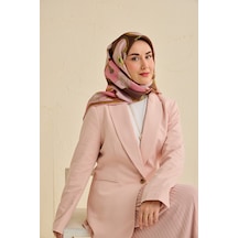 Silk Home Twill İpek Eşarp 11500-03 Pembe - Kahverengi