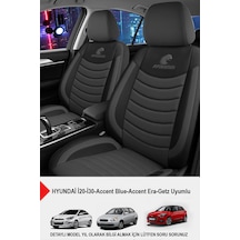 Panther Serisi Keten Kumaş Oto Koltuk Kılıfı Hyundai İ20-i30-accent-blue-era-getz Uyumlu Füme