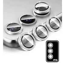 Galaxy Uyumlu S25/s24 Plus Ipg Kamera Lens Koruyucu Taşlı Gümüş
