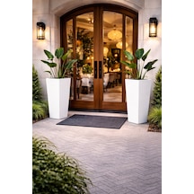 Modern Dekoratif Karekonik Fiber Saksı Modeli 50x35x35