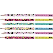 Faber-castell Safari 2b Yuvarlak Kurşun Kalem 6 Adet Çok Renkli