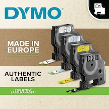 Dymo S0718050, Yüksek Performans Esnek Naylon 19 Mm X 3,5 Mt , Siyah/beyaz 16958 Genel