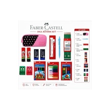 Faber-castell Okul Boyama Kırtasiye Seti 12 Li Boyalar Kalem Silgi Pritt Kalemlik Uçlu Kalem