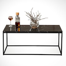 Cosco Siyah Mermer Orta Sehpa Metal & Orta Masa Royal/Metal Ayak