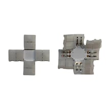 8 Mm Tek Renk Şerit X Birleştirme Aparatı Lehimsiz 2 Pin 10 Adet