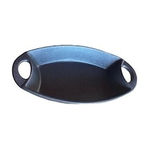 Oval Fırın Kabı Dış Döküm Iç Seramik-lacivert Açık Altın