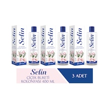 Selin Parfümlü Kolonya Çiçek Buketi 400 ML 3'lü