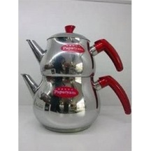 Alara P04 Bakalit Sap Papatya Çelik Çaydanlık Gri