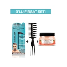 Fontenay Pudra Toz Wax Mavi 20gr + Şekil Tarağı 034 + Face And Body Scrub Çilekli 350ml 3'lü Set