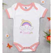 Bk Gift Bk Kids Kişiye Özel Pembe Bebek Body Zıbın - Model 159 3-6 Ay