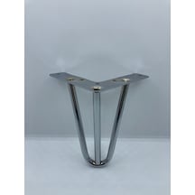 Metal, 15 12 12cm Krom Koltuk,dolap,baza, Mobilya Ayağı 4 Adet