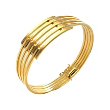 Zümrüt Sarraf 14 Ayar Altın 5 Sıra Kaburga Bilezik