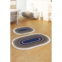 Eko Trend Djt 2 Li Yıkanabilir Kaymaz Taban Oval Banyo Paspas Klozet Takımı 651m Modern Gold