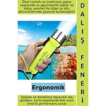Ergonomik Balıkçı Kamp Fotoğrafçı Sızdırmaz Yüksek Lümenli Şık Süper Parlak Led Su Altı Dalış Feneri