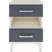 Arges Komodin Tek Raflı 2 Çekmeceli 44x30x64 Aytaşı-antrasit Aytası
