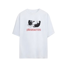 Noıssey Pleasures Tasarımlı Unisex Oversize T-shirt Beyaz