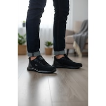 Enoch Örme Dokulu Nefes Alabilen Hafif Sport Sneaker Siyah - Füme