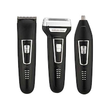 Pro Model 3 Başlıklı Profesyonel 3in1 Tıraş Makinesi Saç Sakal Burun Kılı Tüy Temizleme Traş