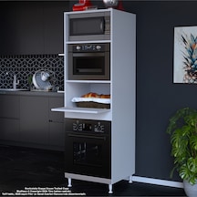 Elit Silva 59,6 Cm X 192,2 Cm X 56 Cm Tek Kapaklı Ankastre Fırın Dolabı Beyaz