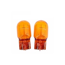 Büyük Dipsiz Çift Duy Turuncu Ampul 2 Adet T20 7443 12v 21w/5w