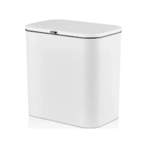 Orret Home Dolap Kapağına Asılabilir 15 Litre Çöp Kovası, Duvara Yapıştırılabilir Çift Tarafa Açılabilir Mutfak Çöp Kutusu, Banyo Çöp Kovası, Kapaklı Asma Çöp Kovası Organizer Gri Açık Bej