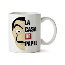 La Casa De Papel Salvador Dali Iki Tarafı Baskılı Kupa Bardak Çok Renkli