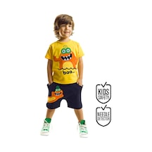Denokids Lake Monster Erkek Çocuk T-shirt Şort Takım