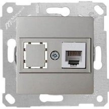 Mutlusan Rita Mekanizma+Tuş Telefon Prizi 1xrj12 Cat3 Titanyum