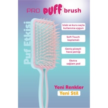 Beauty Pro Puf Açma Tarama Saç Fırçası - Geniş Yüzey Soft Touch Hava Yastıklı Puf Saç Fırçası Çok Renkli